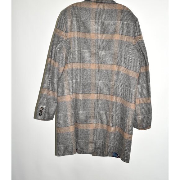 $800 TED BAKER FRAIS CHECKED WOOL BLEND LINED OVERCOAT COAT TB6 44 - Picture 5 of 9